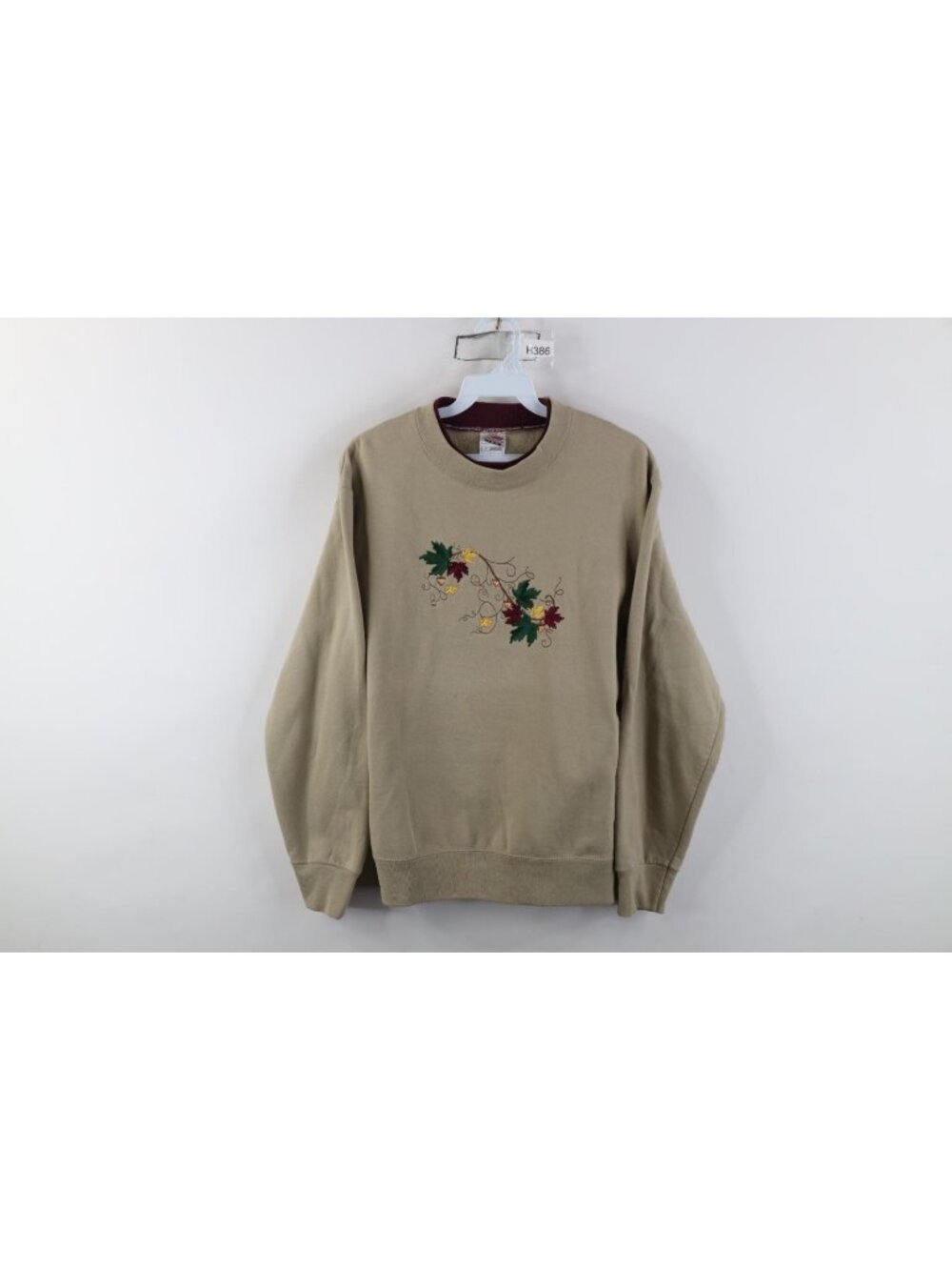 Vintage 90s Streetwear Womens Small Distressed Nature Fall Layered Sweatshirt